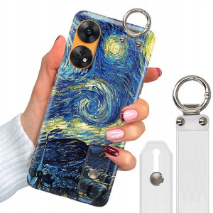 Etui + Pasek Do OPPO RENO 8T 4G Impresjonizm Wzory