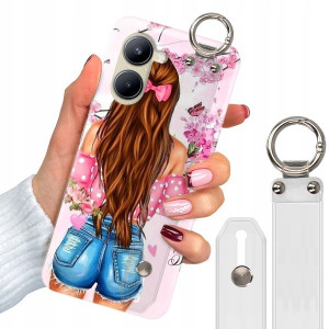Etui + Pasek do REALME C33 Dziewczęce Modne Wzory