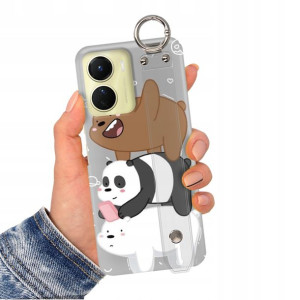 Etui + Pasek do VIVO Y16 Misie BARE BEARS Wzory