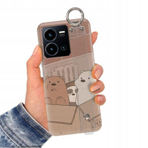 Etui + Pasek do VIVO Y22s Misie BARE BEARS Wzory