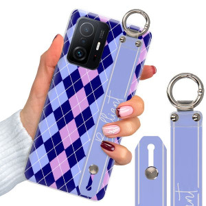 Etui + Pasek do XIAOMI 11T 5G Case W Kratkę Wzory