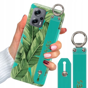 Etui + Pasek do XIAOMI POCO X4 GT Leaves Top Wzory