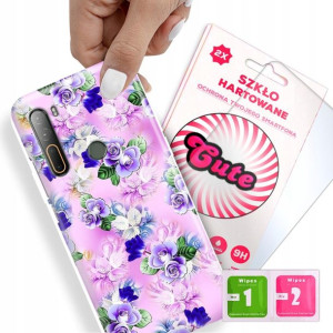 Etui + Szkło Do HTC DESIRE U20 5G Kwiaty Top Wzory