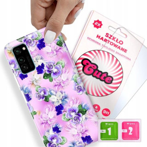 Etui + Szkło Do HUAWEI HONOR V30 Kwiaty Top Wzory