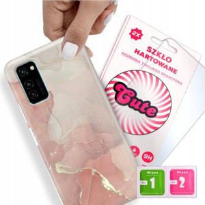 Etui + Szkło do HUAWEI HONOR V30 Marmurki Wzory