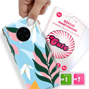 Etui + Szkło Do HUAWEI MATE 30 PRO Kwiaty Wzory