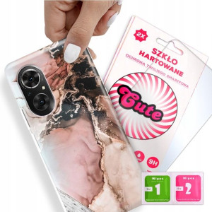 Etui + Szkło do HUAWEI NOVA 9 SE Marmurki Wzory