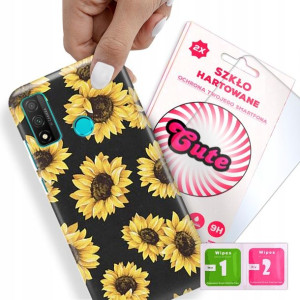 Etui + Szkło Do HUAWEI P SMART 2020 Kwiaty Wzory