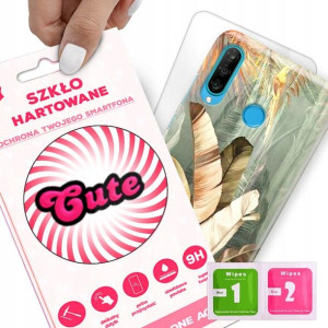 Etui + Szkło do HUAWEI P30 LITE Eleganckie Wzory