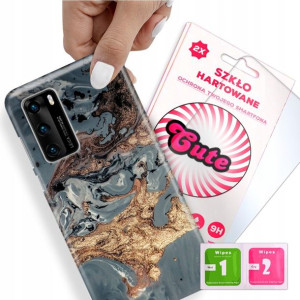 Etui + Szkło do HUAWEI P40 Case Marmurki Top Wzory