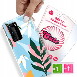 Etui + Szkło Do HUAWEI P40 PRO Kwiaty Flower Wzory