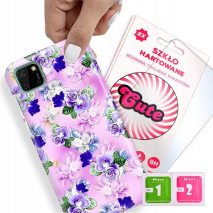 Etui + Szkło Do HUAWEI Y5P Kwiatowe Flower Wzory