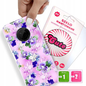 Etui + Szkło Do HUAWEI Y9A Kwiatowe Flower Wzory
