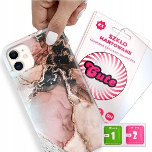 Etui + Szkło do iPHONE 11 Case Marmurki Top Wzory