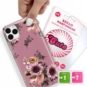 Etui + Szkło Do iPHONE 11 PRO MAX Kwiaty Top Wzory