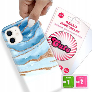 Etui + Szkło do iPHONE 12 Case Marmurki Top Wzory