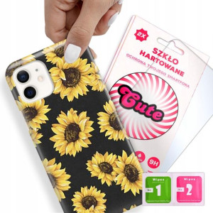 Etui + Szkło Do iPHONE 12 Kwiatowe Flower Wzory