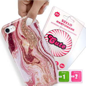 Etui + Szkło do iPHONE 7/8 Case Marmurki Top Wzory