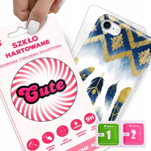 Etui + Szkło do iPHONE 7/8 Eleganckie Case Wzory