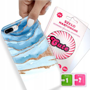 Etui + Szkło do iPHONE 7/8 PLUS Marmurki Top Wzory