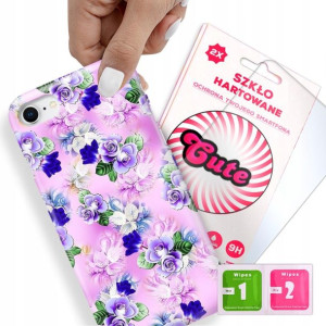 Etui + Szkło Do iPHONE SE2/ SE3 Kwiaty Top Wzory