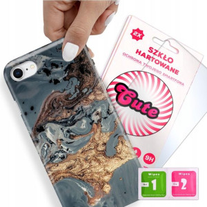 Etui + Szkło do iPHONE SE2/ SE3 Marmurki Top Wzory