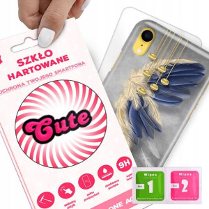 Etui + Szkło do iPHONE XR Eleganckie Case Wzory