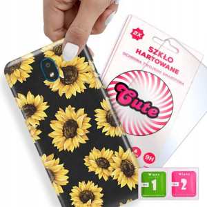 Etui + Szkło Do LG K30 2019 Kwiaty Flower Wzory