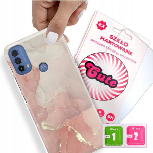 Etui + Szkło do MOTOROLA E30 Case Marmurki Wzory