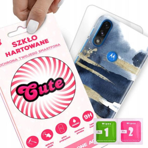 Etui + Szkło do MOTOROLA E7 POWER/E7i Modne Wzory