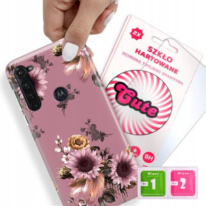 Etui + Szkło Do MOTOROLA G PRO Kwiaty Top Wzory