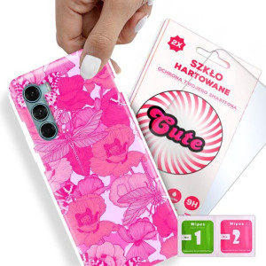 Etui + Szkło Do MOTOROLA G200 5G Kwiaty Top Wzory