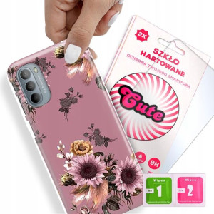 Etui + Szkło Do MOTOROLA G31 4G Kwiaty Top Wzory