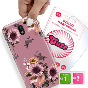 Etui + Szkło Do NOKIA 1.3 Kwiatowe Flower Wzory