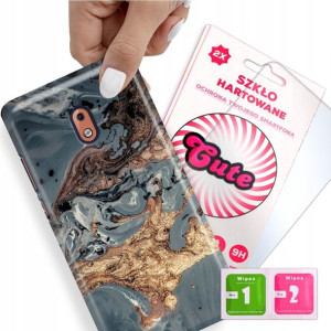 Etui + Szkło do NOKIA 2.1 Case Marmurki Top Wzory