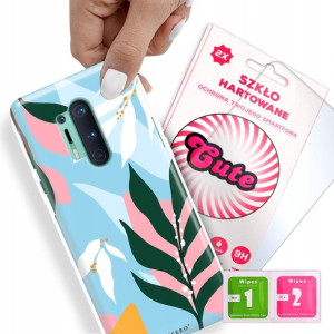 Etui + Szkło Do ONEPLUS 8 PRO Kwiaty Flower Wzory