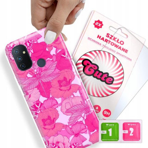 Etui + Szkło Do ONEPLUS NORD N100 5G Kwiaty Wzory