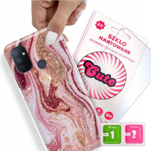 Etui + Szkło do ONEPLUS NORD N100 5G Marble Wzory