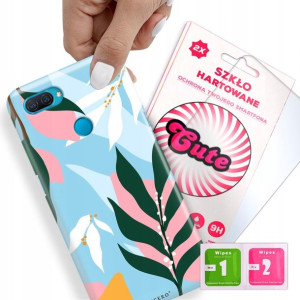 Etui + Szkło Do OPPO A12 Kwiatowe Flower Top Wzory