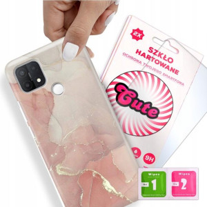 Etui + Szkło do OPPO A15 Case Marmurki Top Wzory