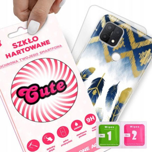 Etui + Szkło do OPPO A15S Eleganckie Case Wzory