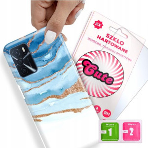 Etui + Szkło do OPPO A16 Case Marmurki Top Wzory