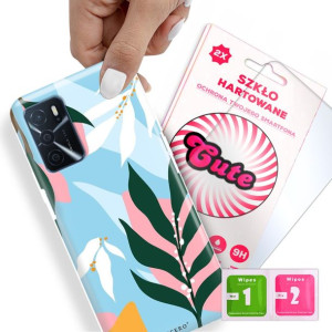 Etui + Szkło Do OPPO A16s Kwiatowe Flower Wzory