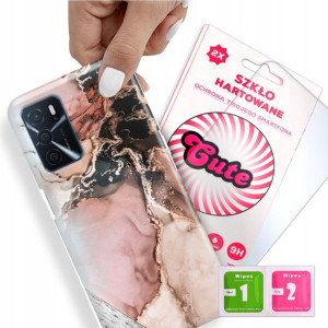 Etui + Szkło do OPPO A54s Case Marmurki Top Wzory