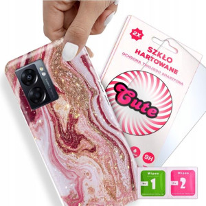 Etui + Szkło do OPPO A57 4G Case Marmurki Wzory
