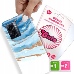 Etui + Szkło do OPPO A57 5G Case Marmurki Wzory