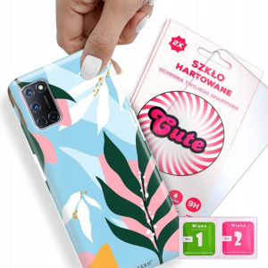 Etui + Szkło Do OPPO A72 Kwiatowe Flower Top Wzory