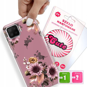 Etui + Szkło Do OPPO A73 Kwiatowe Flower Top Wzory