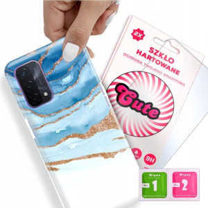Etui + Szkło do OPPO A74 5G Case Marmurki Wzory