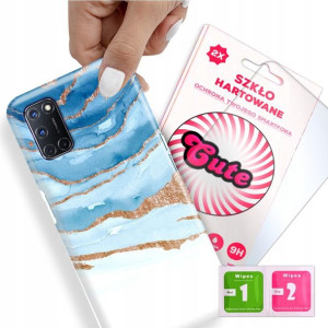 Etui + Szkło do OPPO A92 Case Marmurki Top Wzory